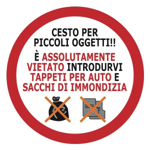 Divieto di utilizzo imprprio del cesto rifiuti