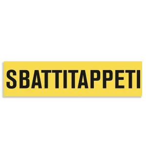 Adesivo per indicare il posizionamento dello Sbattitappeti nella pista di autolavaggio self-service