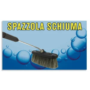 Adesivo per segnalare la Spazzola schiuma all’interno di una pista di autolavaggio