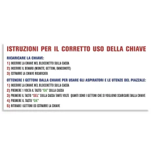 Istruzioni per la ricarica e l’utilizzo della chiave