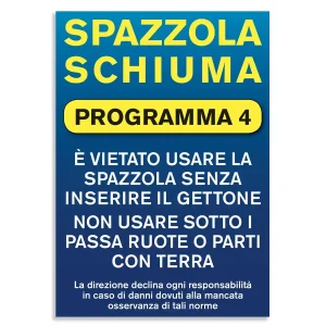 Istruzione per utilizzo spazzola con divieti per comportamenti controproducenti