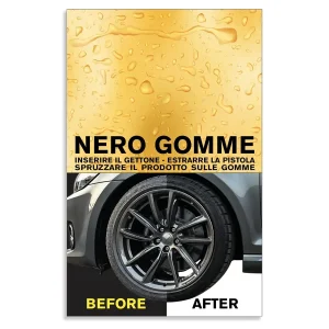 Adesivo o cartello in alluminio Indicazioni Nero Gomme - linea Delta