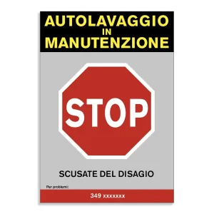 Segnale Stop per Manutenzione - linea Area
